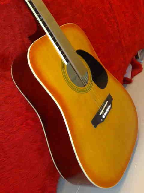 กีต้าร์โปร่ง PLATO(PA1) Acoustic Guitar 41 สีส้ม 9