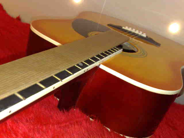 กีต้าร์โปร่ง PLATO(PA1) Acoustic Guitar 41 สีส้ม 11