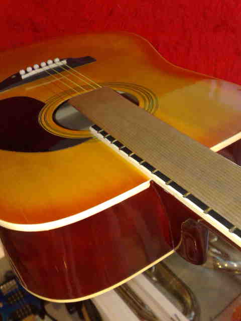 กีต้าร์โปร่ง PLATO(PA1) Acoustic Guitar 41 สีส้ม 12