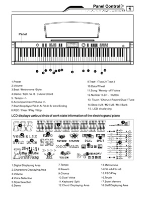 เปียโนราคาถูก ซื้อเปียโนเปียโนไฟฟ้า siservier รุ่น 8896 จอแสดงผล LCD ร้านขายเปียโนไฟฟ้าจีอาย 12
