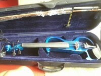 Electric Violin Siserveir GE110 สีน้ำเงินฟ้า 4/4