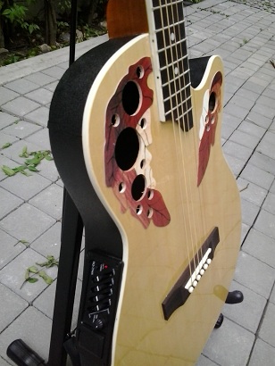 กีต้าร์โปร่ง ไฟฟ้า หลังเต่า Plato ทรงOvation Guitar - Cutaway 38 นิ้ว 3