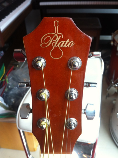 กีต้าร์โปร่ง Plato Acoustic guitar 40 นิ้ว ชายเว้า สองพันต้นๆ เสียงดีเกินราคา 3