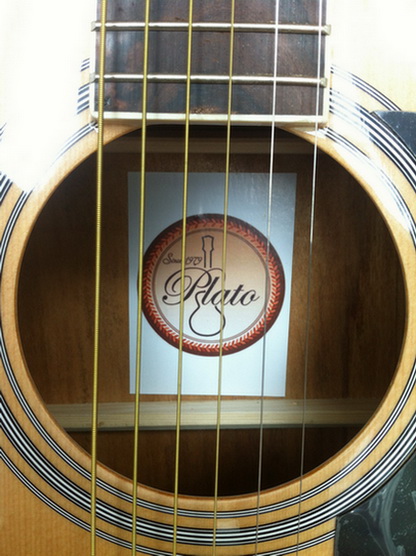 กีต้าร์โปร่ง Plato Acoustic guitar 40 นิ้ว ชายเว้า สองพันต้นๆ เสียงดีเกินราคา 5