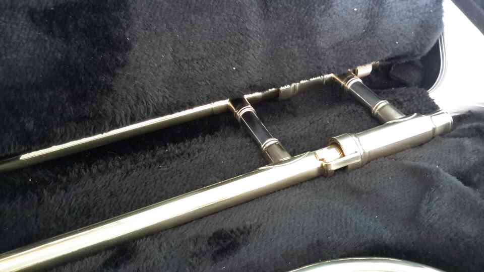 ขาย ทรอมโบน เครื่อง เป่า ลม ทองเหลือง รุ่น มาตรฐาน WISDOM Alto trombone-Bb tone-Gold lacquer 3