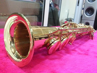 โซปราโน แซคโซโฟน แบบตรง WISDOM รุ่น  2011 Soprano Saxophone-Bb tone-straight, High F, Gold Laquer