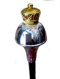 ไม้คฑาหัวมงกุฏ เชือก 120 ซม. สีแดง 1