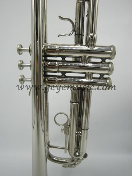 ทรัมเปท Wisdom เครื่องเป่าลมรุ่น Top 3000N สีนิเกิ้ล เครื่องดนตรี ทรัมเป็ตพร้อมกล่องเสียงทรัมเป็ตใสๆ 5