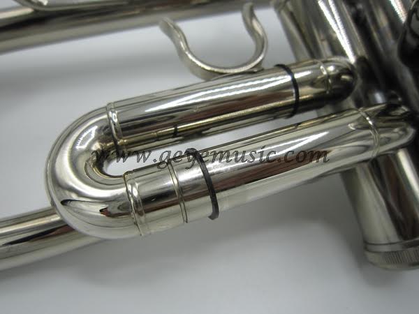 ทรัมเปท Wisdom เครื่องเป่าลมรุ่น Top 3000N สีนิเกิ้ล เครื่องดนตรี ทรัมเป็ตพร้อมกล่องเสียงทรัมเป็ตใสๆ 1