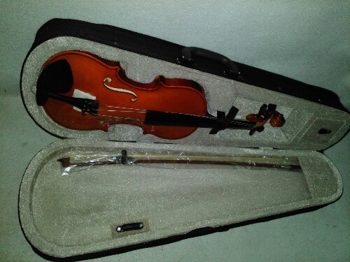 ไวโอลิน Violin Siservier ไวโอลิน ราคาถูก G012 2/4 สีไม้ด้าน พร้อมกล่องและอุปกรณ์
