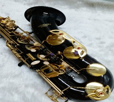 เทนเนอร์แซ็กโซโฟน  ยี่ห้อ Wisdom รุ่น FTS-100BG สีดำคีย์ทองกล่องและอุปกรณ์ ครบชุด 4