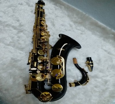 เทนเนอร์แซ็กโซโฟน  ยี่ห้อ Wisdom รุ่น FTS-100BG สีดำคีย์ทองกล่องและอุปกรณ์ ครบชุด 8