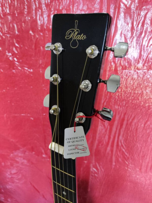 ขายกีต้าร์โปรง กีต้าร์โปร่ง PLATO กีต้าร์(GF229)41 นิ้ว ราคากีต้าร์โปร่งถูกๆ  Acoustic Guitar  สีดำ 4