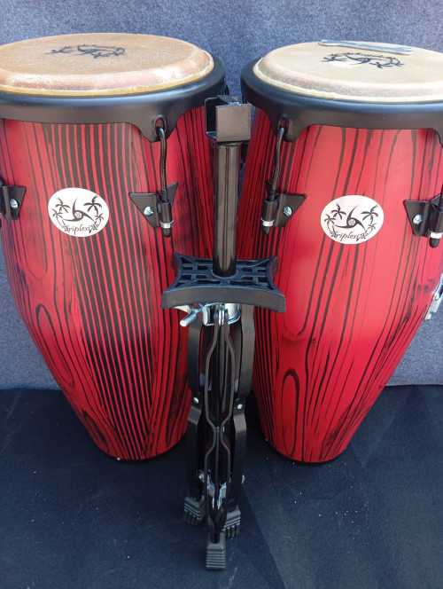 กลองทอมบ้าไม้ Triplesix 10 และ 11 นิ้ว พร้อมขาตั้ง_Copy