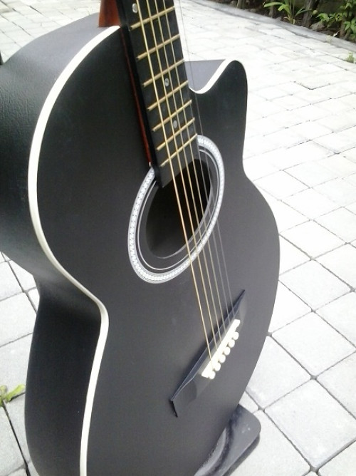 กีต้าร์โปร่งหลังเต่า Plato ทรง Ovation Guitar - black color 38นิ้ว สีดำ ยอดนิยม พันกว่าบาทเท่านั้น 6