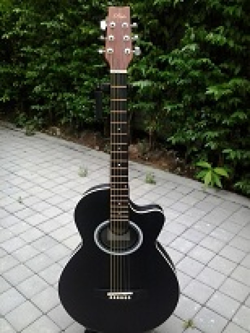 กีต้าร์โปร่งหลังเต่า Plato ทรง Ovation Guitar - black color 38นิ้ว สีดำ ยอดนิยม พันกว่าบาทเท่านั้น 1