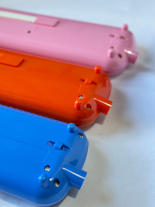 เมโลเดียน Wisdom 32 คีย์ รุ่นมาตราฐาน แบบกระเป๋าผ้า สีชมพู พร้อมสายเป่า ปากเป่า สติกเกอร์โน็ตและยางต 4