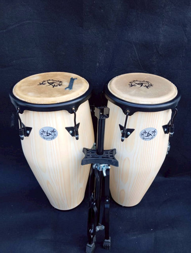 กลองทอมบ้าไม้ Triplesix 10 และ 11 นิ้ว พร้อมขาตั้ง 3