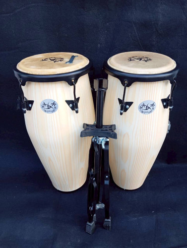 กลองทอมบ้าไม้ Triplesix 10 และ 11 นิ้ว พร้อมขาตั้ง 4