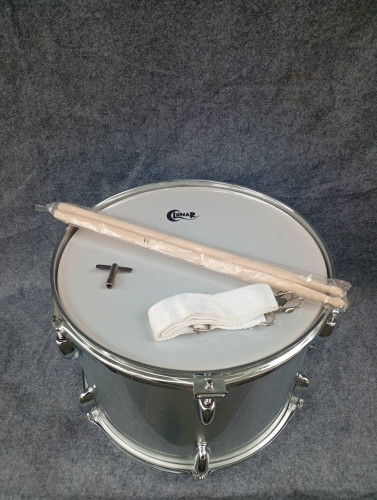 กลอง ยี่ห้อ LUNAR รุ่น GEMD-601 MARCHING DRUM 14 นิ้ว 6 หลัก สีเงิน 1