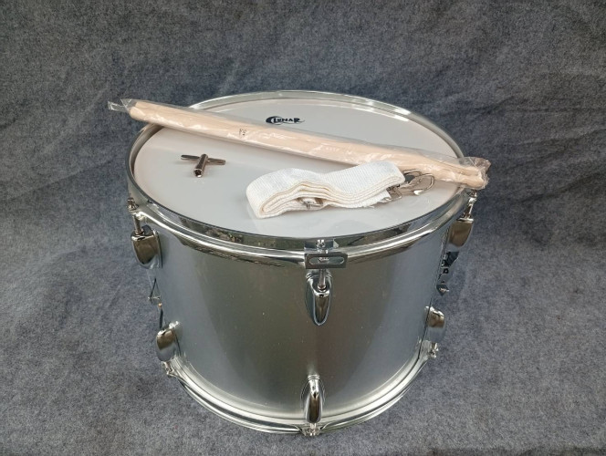 กลอง ยี่ห้อ LUNAR รุ่น GEMD-601 MARCHING DRUM 14 นิ้ว 6 หลัก สีเงิน 3