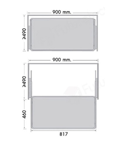 กล่องอเนกประสงค์ ติดลิ้นชัก วางของ ขนาด 90 ซม. (FTD-900-UN) 2