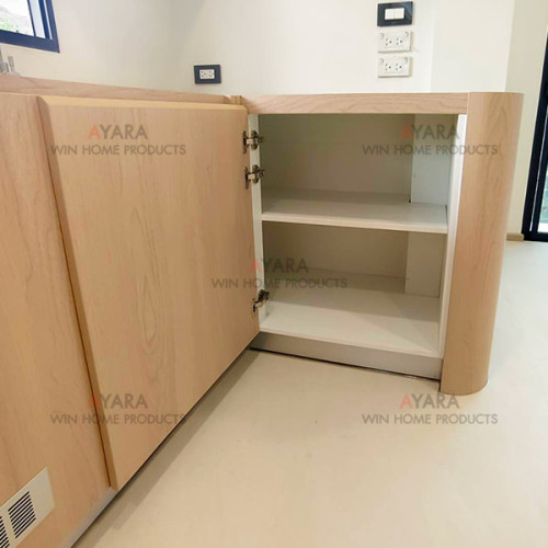ชุดครัว Built-in โครงซีเมนต์บอร์ด หน้าบาน Melamine สี TNK 3005-17 2