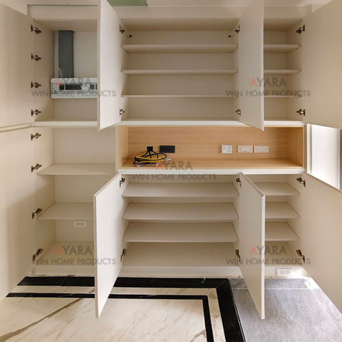 ชุดครัว Built-in โครงซีเมนต์บอร์ด หน้าบาน Melamine สี TNK 3005-17 6