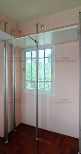 Walk in Closet - U Shape Melamine สีขาวด้าน 2