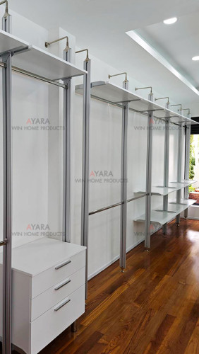 Walk in Closet - I Shape Melamine สีขาว 1