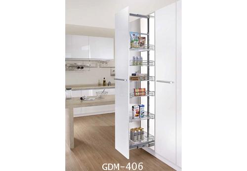 ตะแกรงอเนกประสงค์ตู้สูง บานดึง 5, 6 ชั้น ราง Soft Close ของ G*GRASS (GDM-405-406)