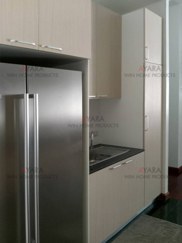 ชุดครัว Built-in โครงปาติเกิล กันชื้น หน้าบาน Melamine สี ES 5025-17 1