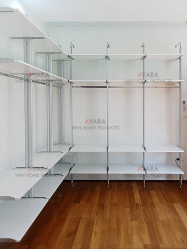 Walk in Closet - L Shape Melamine สีขาว 2