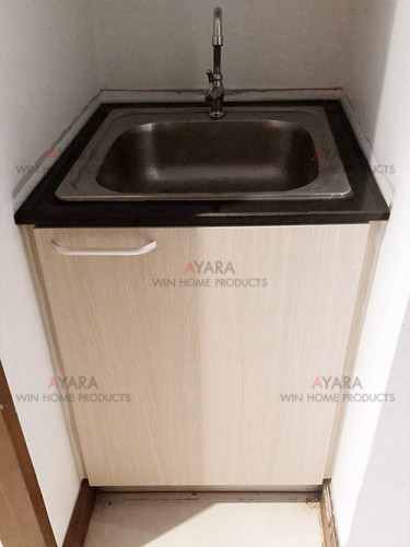 ชุดครัว Built-in โครงปาติเกิล กันชื้น หน้าบาน Melamine สี ES 5025-17 3
