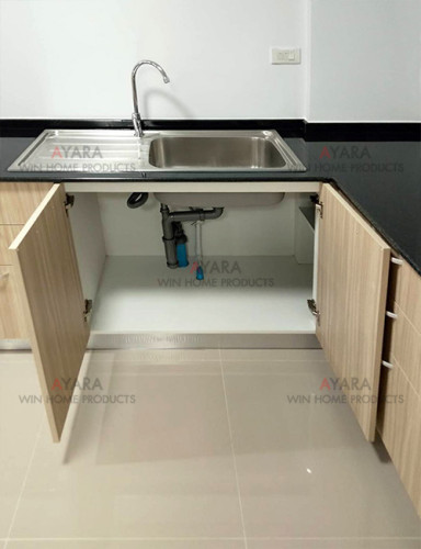 ชุดครัว Built-in โครงซีเมนต์บอร์ด หน้าบาน Melamine สี ES 5050-11 5