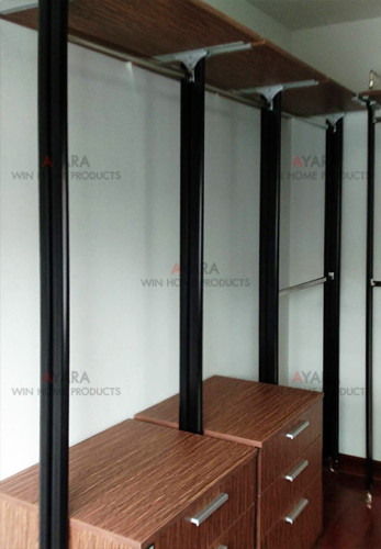 Walk in Closet - L Shape Melamine สี ES 5014-17 ลายไม้ 1