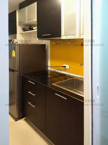 ชุดครัว Built-in โครงซีเมนต์บอร์ด หน้าบาน Melamine สี ES 5010-12