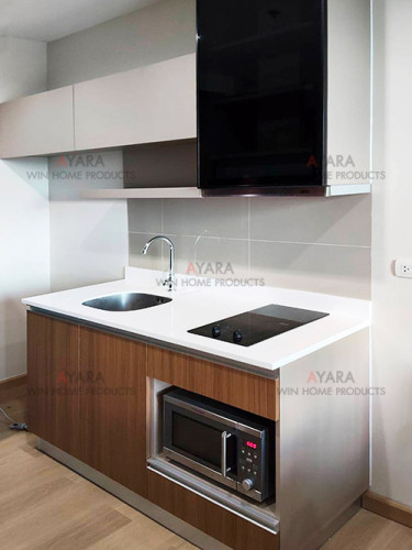 ชุดครัว Built-in โครง HMR กันชื้น เคลือบ Melamine ES 4215-11 + ES 5051-17