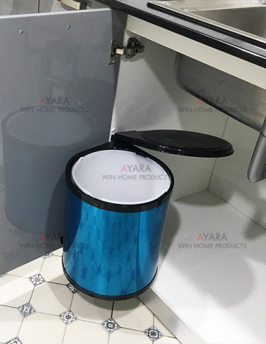 ชุดครัว Built-in ตู้ล่าง โครงซีเมนต์บอร์ด หน้าบาน Hi Gloss สีเทา 4