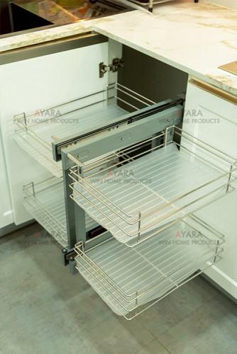 ชุดครัว Built-in โครงซีเมนต์บอร์ด หน้าบาน Hi Gloss สีขาวเงา 4