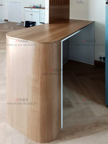 ชุด Pantry Built-in โครงซีเมนต์บอร์ด Melamine สี White Oak + Capuccino 7