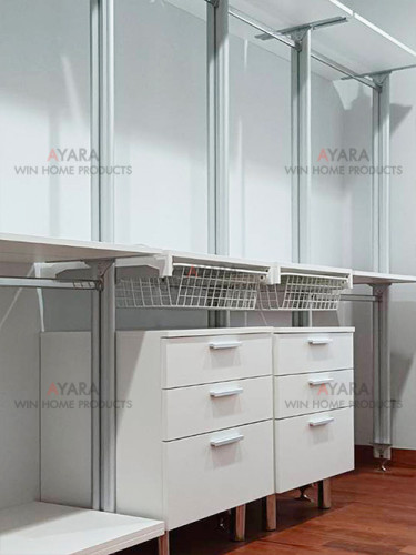 Walk in Closet - I Shape Melamine สีขาวด้าน 2