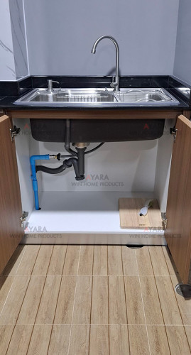 ชุดครัว Built-in โครงซีเมนต์บอร์ด หน้าบาน Melamine 5051-17 สีลายไม้ - ม.อณาสิริ 5