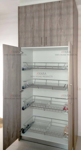 ชุดครัว Built-in ตู้ล่าง โครงซีเมนต์บอร์ด หน้าบาน Melamine สี Pastel 5