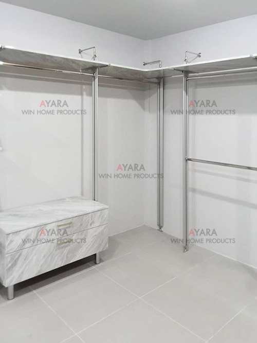 Walk in Closet - U Shape Melamine สีลายหินอ่อน 5