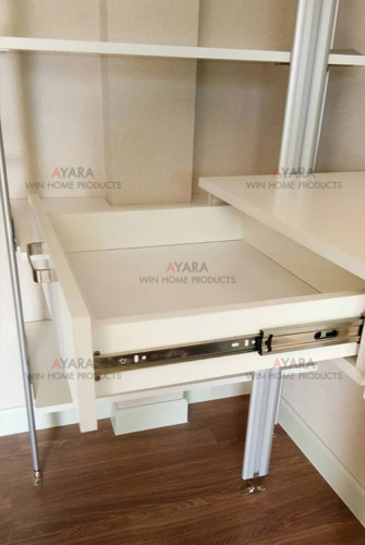 Walk In Closet - L Shape Melamine สีขาวด้าน 3