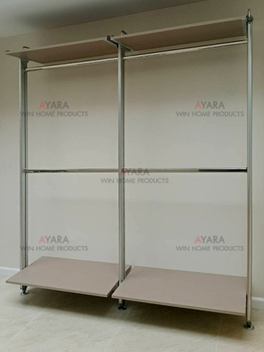 ตู้เก็บของ Built-in โครง HMR กันชื้น เคลือบ Melamine สีน้ำตาล 2