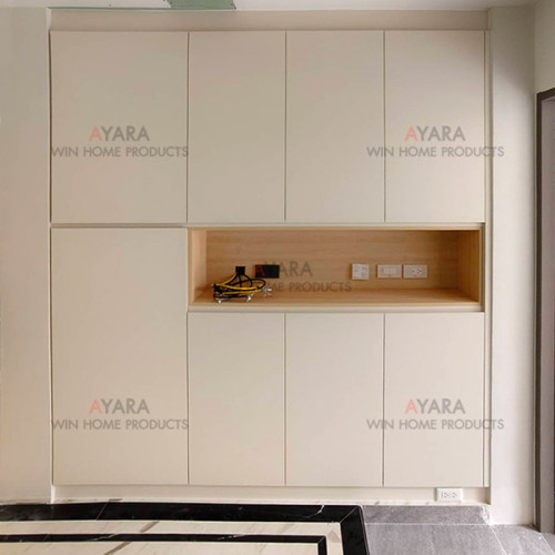 ชุดครัว Built-in โครงซีเมนต์บอร์ด หน้าบาน Melamine สี TNK 3005-17 5
