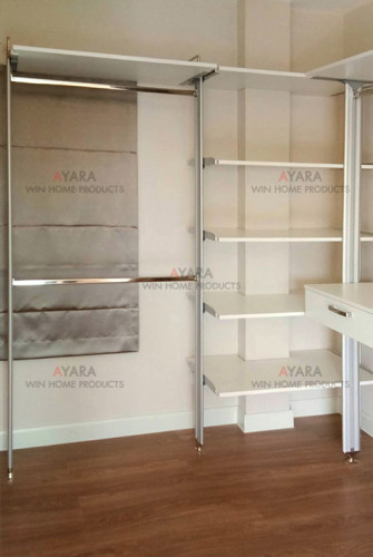 Walk In Closet - L Shape Melamine สีขาวด้าน 2