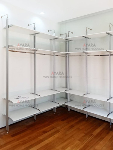 Walk in Closet - L Shape Melamine สีขาว 1